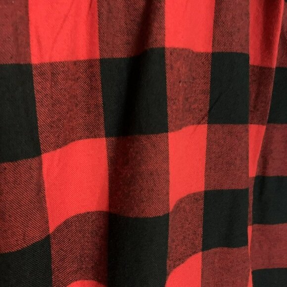 womens plus 4x flannel pajamas pants red black buffalo check - Picture 3 of 4